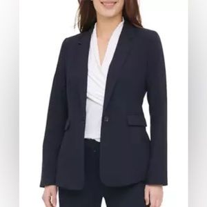 DKNY Navy Suit Jacket Single Button | Sz 14